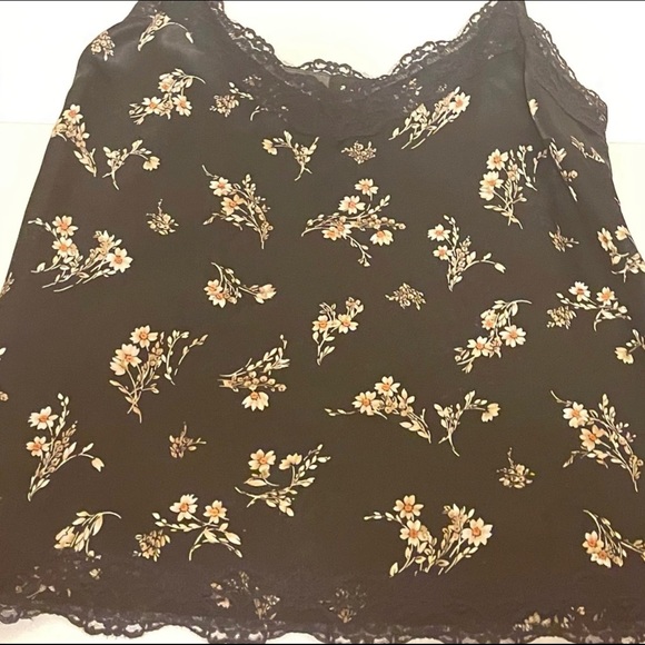 Vintage Liz Claiborne Camisole Lingerie Top background is black - Picture 2 of 8